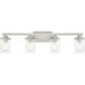 Jedrek 4 Light 34 inch Brushed Nickel Vanity Light Wall Light